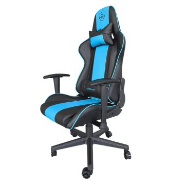 Silla Gamer Pro Keep Out Xspro-racing Black Detalle Blue T Reposabrazos 2d Cojin Lumbar Y Cervical 2