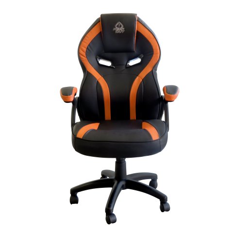 Silla Gamer Keep Out Xs200 Negra Con Detalle Naranja Espuma De Alta Densidad Reposabrazos Fijos