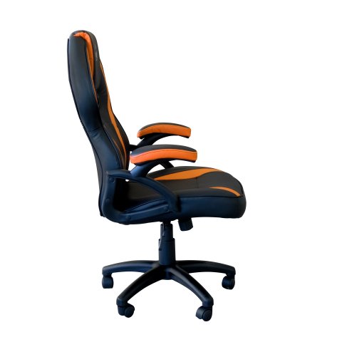 Silla Gamer Keep Out Xs200 Negra Con Detalle Naranja Espuma De Alta Densidad Reposabrazos Fijos