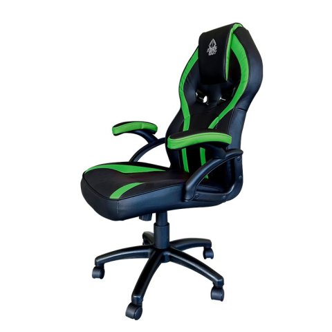 Silla Gamer Keep Out Xs200 Negra Con Detalle Verde Espuma De Alta Densidad Reposabrazos Fijos