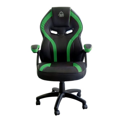 Silla Gamer Keep Out Xs200 Negra Con Detalle Verde Espuma De Alta Densidad Reposabrazos Fijos