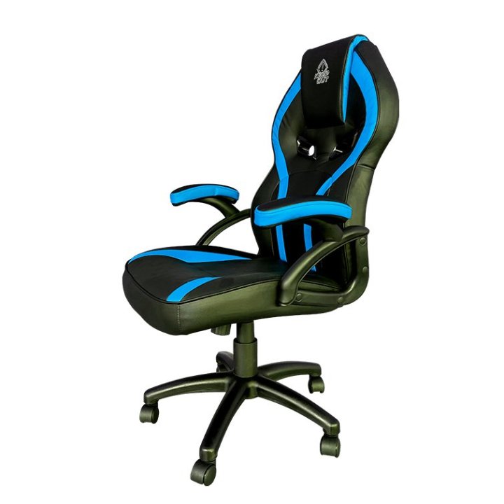 Silla Gamer Keep Out Xs200 Negra Con Detalle Azul Espuma De Alta Densidad Reposabrazos Fijos