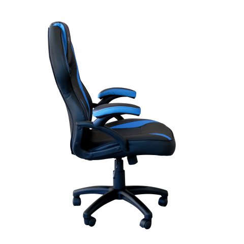 Silla Gamer Keep Out Xs200 Negra Con Detalle Azul Espuma De Alta Densidad Reposabrazos Fijos