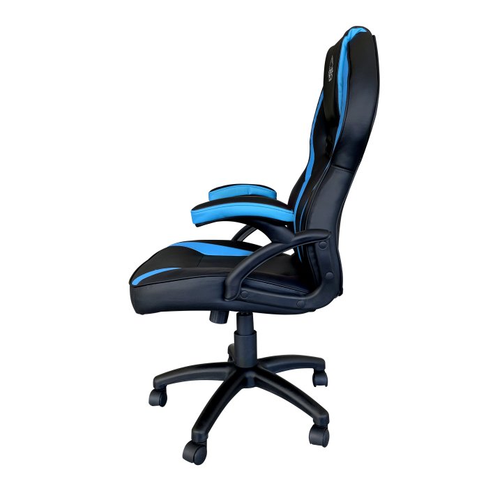 Silla Gamer Keep Out Xs200 Negra Con Detalle Azul Espuma De Alta Densidad Reposabrazos Fijos