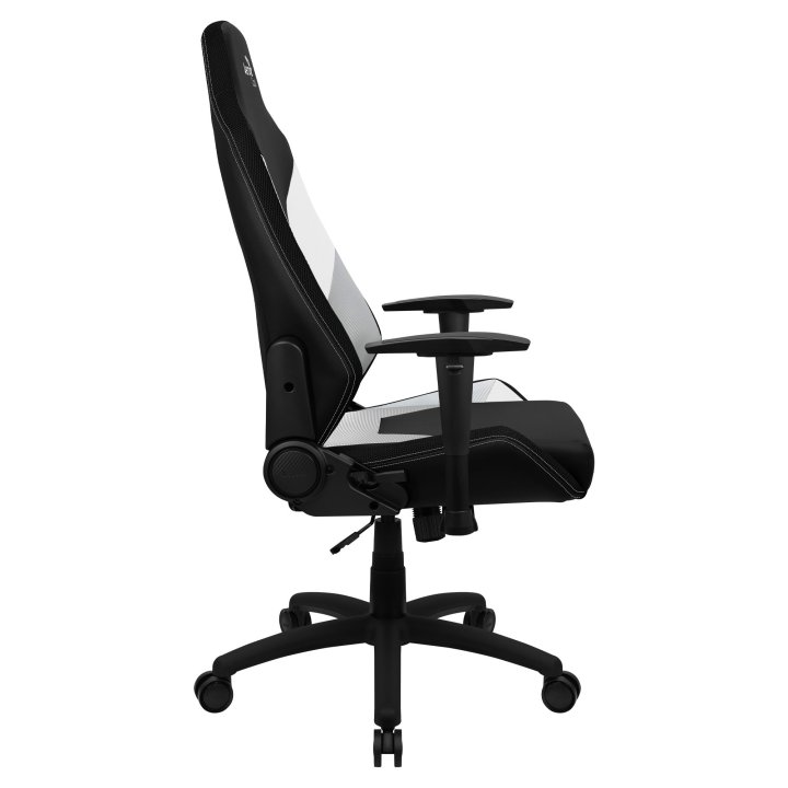 Silla Gamer Aerocool Admiral Diseño Gaming Profesional Negra Con Detalles En Blanco Sistema Air Reposabrazos 2d Cojin Lumbar 