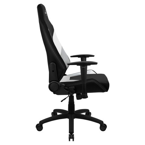 Silla Gamer Aerocool Admiral Diseño Gaming Profesional Negra Con Detalles En Blanco Sistema Air Reposabrazos 2d Cojin Lumbar 