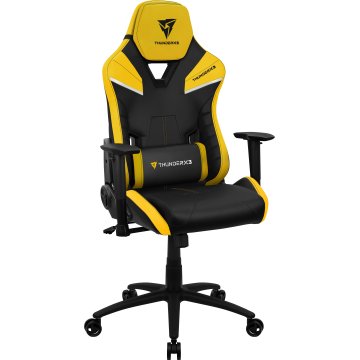 Silla Gamer Thunderx3 Tc5 Diseño Gaming Profesional Negra Con Detalles En Amarillo Sistema Air Reposabrazos 3d Cojin Lumbar R 2