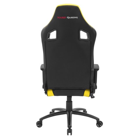 Silla Gamer Mars Gaming Mgcx Neo Negra Con Detalle Amarillo Brazos Regulables En Altura Transpirable Air-tech Pro Reclinable 