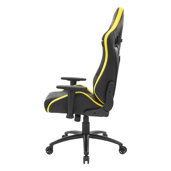 Silla Gamer Mars Gaming Mgcx Neo Negra Con Detalle Amarillo Brazos Regulables En Altura Transpirable Air-tech Pro Reclinable 