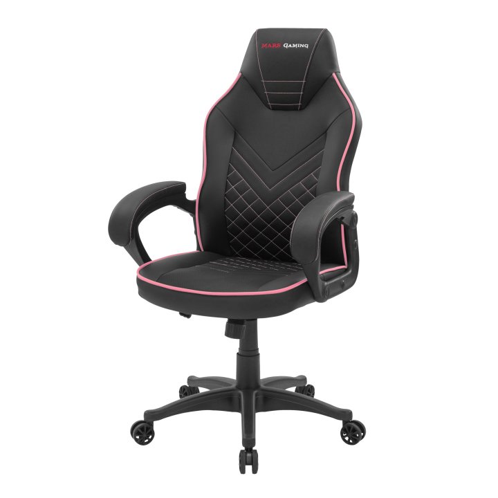 Silla Gamer Mars Gaming Mgcx One Negra Con Detalle Linea Rosa Transpirable Air-tech Pro Piston Clase 4 Ruedas Xl 65mm