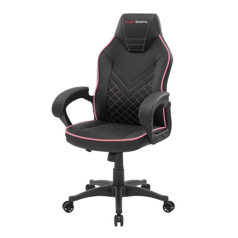 Silla Gamer Mars Gaming Mgcx One Negra Con Detalle Linea Rosa Transpirable Air-tech Pro Piston Clase 4 Ruedas Xl 65mm