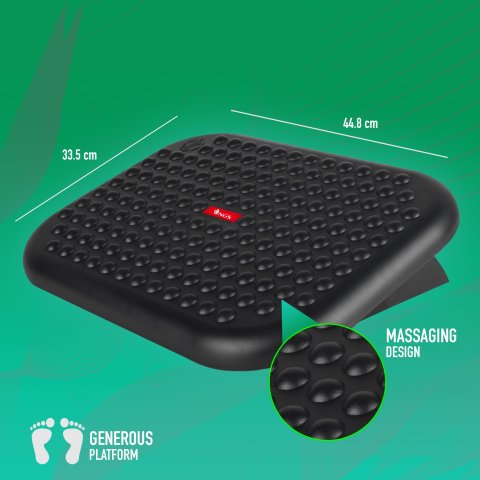 Reposapies Ergonomico Ngs Footnest- Ajustable En Altura 0º A 15º - Superficie Antideslizante