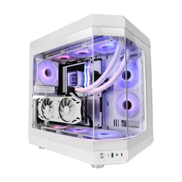 Caja Atx Semitorre Gaming Mars Gaming Mc3t Color Azul Vista Panoramica 3 Paneles De Cristal Templado 3 Slots Pci Verticales U