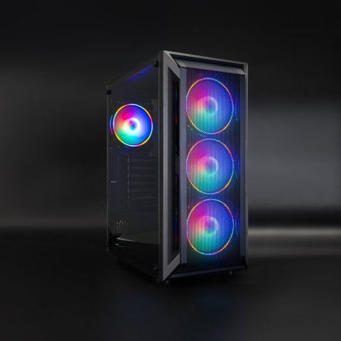 Caja Atx Semitorre Gaming Tooq Tqgcc101-b "ragnärok" Negra Atx micro Atx mini Itx Ventana Lateral De Cristal Templado
