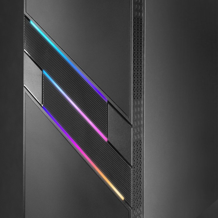 Caja Atx Semitorre Gaming Mars Gaming Mc-u3 Xl Black Frontal Argb Con Ventilador Trasero Sincronizado Lateral Cristal Templad