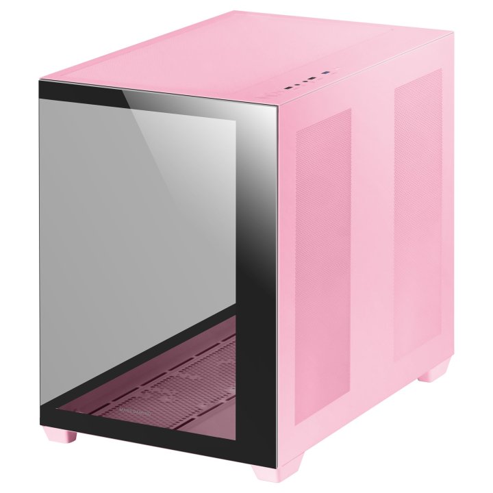 Caja E-atx Torre Gaming Mars Gaming Mcv4 Pink Xxl Premium Custom Doble Ventana De Cristal Templado Continuo Sin Fuente De Ali
