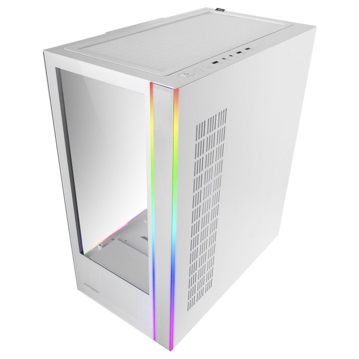 Caja E-atx Torre Gaming Mars Gaming Mc-ult Xxl White Frontal Y Lateral De Cristal Templado Sin Fuente De Alimentacion