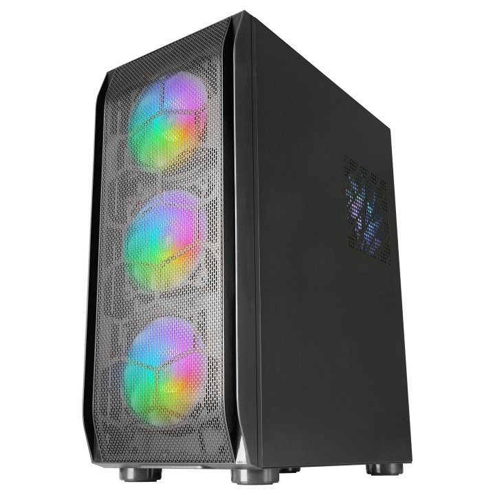 Caja E-atx Torre Gaming Mars Gaming Mc-kx Xxl Black Lateral Cristal Templado Frontal Mesh Incluye 5 Ventiladores Argb Sin Fue