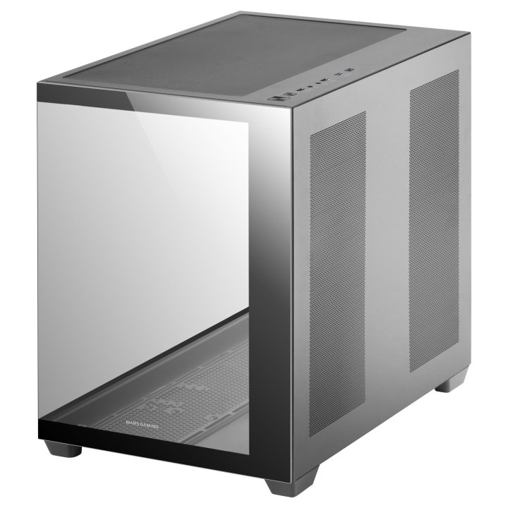 Caja E-atx Torre Gaming Mars Gaming Mcv4 Black Xxl Premium Custom Doble Ventana De Cristal Templado Continuo Sin Fuente De Al
