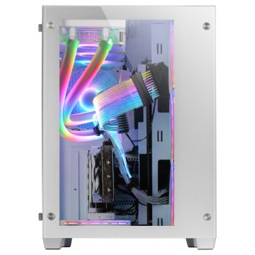 Caja E-atx Torre Gaming Mars Gaming Mcv3 White Xxl Premium Custom Doble Ventana De Cristal Templado Sin Fuente De Alimentacio 2