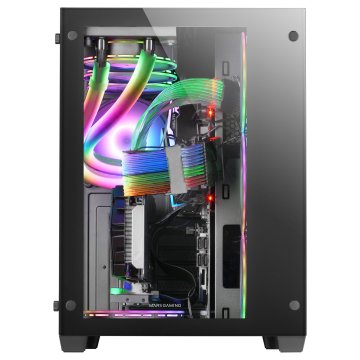 Caja E-atx Torre Gaming Mars Gaming Mcv3 Black Xxl Premium Custom Doble Ventana De Cristal Templado Sin Fuente De Alimentacio 2