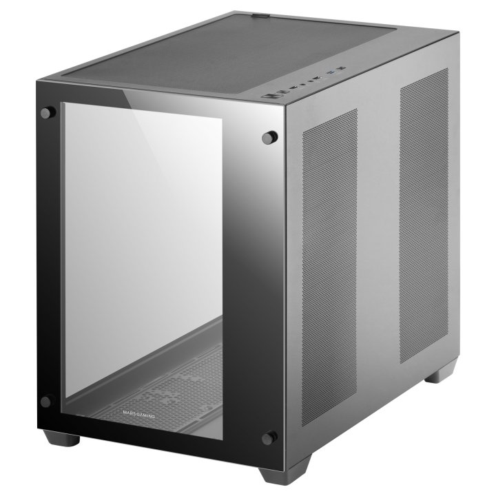 Caja E-atx Torre Gaming Mars Gaming Mcv3 Black Xxl Premium Custom Doble Ventana De Cristal Templado Sin Fuente De Alimentacio