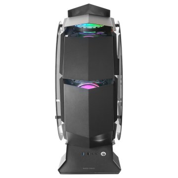 Caja Microatx Gaming Mars Gaming Mcorb Black Diseño Esferico Extremo Premium Doble Ventana De Cristal Templado Sin Fuente De  2