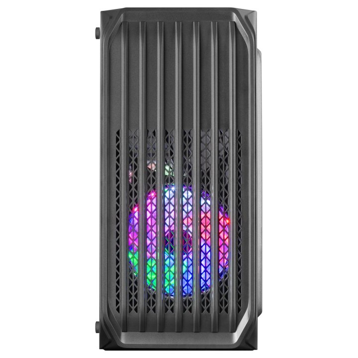 Caja Microatx Gaming Mars Gaming Mc-s2 Black Frontal Con Ventilador Frgb Ventana Lateral Sin Fuente De Alimentacion