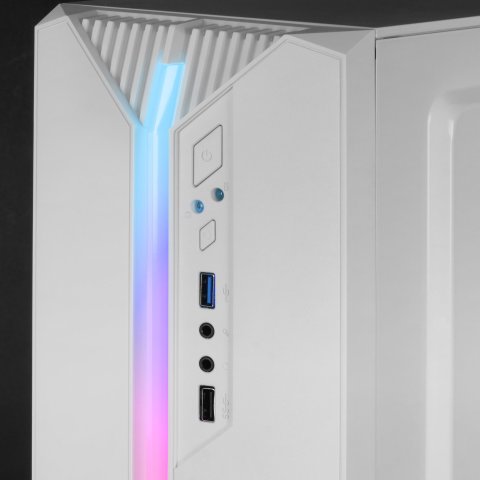Caja Microatx Gaming Mars Gaming Mc-s1 White Frontal Argb Ventilador Traser Frgb Ventana Lateral Sin Fuente De Alimentacion