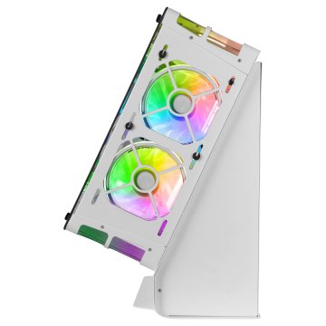 Caja Microatx Gaming Mars Gaming Mcb White Diseño Custom Premium Sistema Modular Sin Fuente De Alimentacion 2
