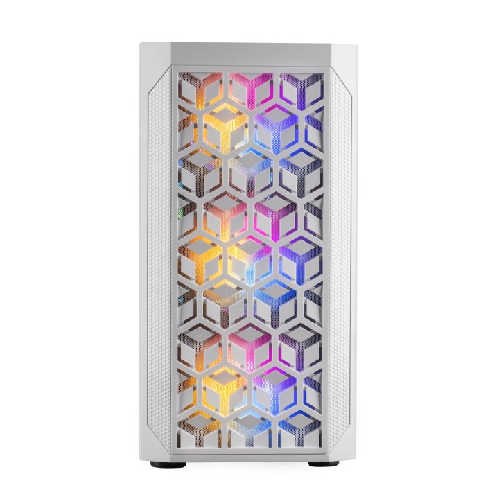 Caja Microatx Gaming Mars Gaming Mcmesh White Diseño Compacto Frontal Mesh Con 3 Ventiladores De 120mm Ventalas Laterales Dis
