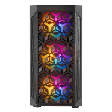 Caja Microatx Gaming Mars Gaming Mcmesh Black Diseño Compacto Frontal Mesh Con 3 Ventiladores De 120mm Ventalas Laterales Dis 2