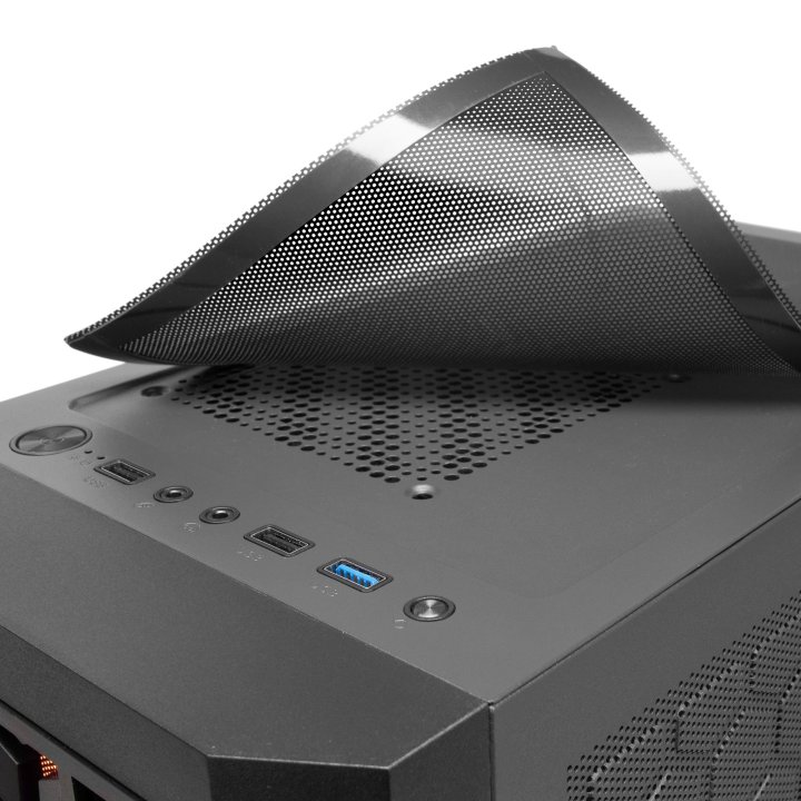 Caja Microatx Gaming Mars Gaming Mcmesh Black Diseño Compacto Frontal Mesh Con 3 Ventiladores De 120mm Ventalas Laterales Dis