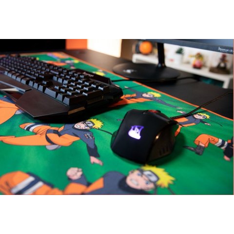 Alfombrilla Gaming Konix Naruto Xxl Contornos Reforzados 900x460x3mm Kx-nar-mp-green-xxl