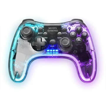Gamepad Inalambrico Mars Gaming Mgp-24 Adaptador Usb 2.4gpro Conexion Usb-c Multiplataforma 20 Botones Rgb Neon Vibración Hap 2