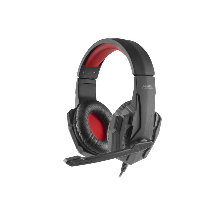 Headset Mars Gaming Mh020 Jack 3.5mm Dual Y Unificado Microfono Abatible 40mm Neodimio Ultra-bass Compatible Ps4 xbox switch