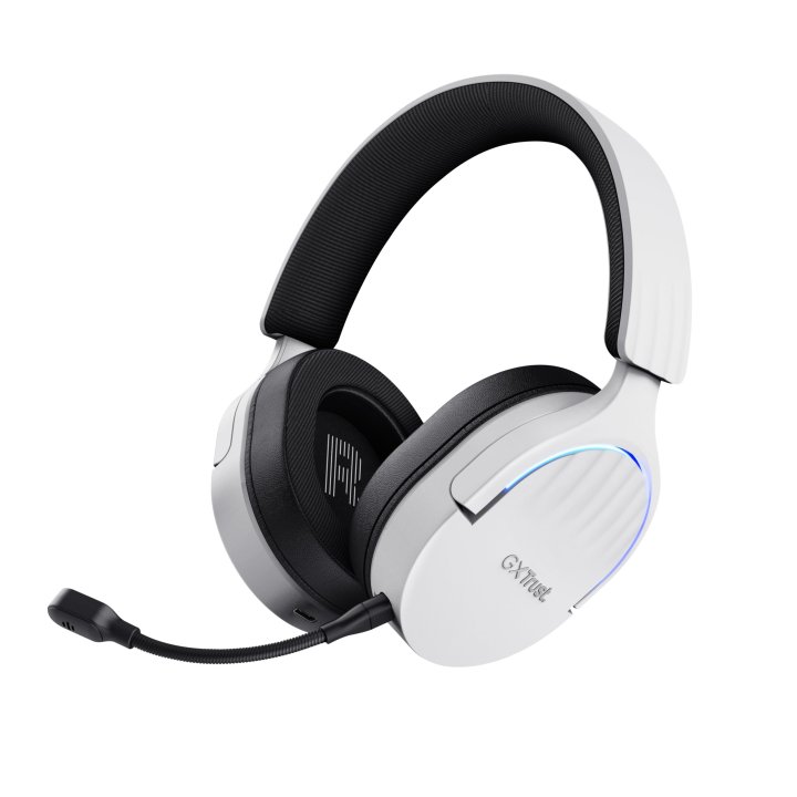 Headset Bluetooth Trust Gaming Fayzo Gxt 491 Blanco 25304 Bt Y Usb 2.4ghz Microfono Desmontable Y Flexible Carga Usb-c Contro
