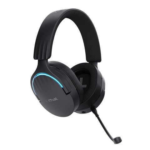 Headset Bluetooth Trust Gaming Fayzo Gxt 491 Negro 24901 Bt Y Usb 2.4ghz Microfono Desmontable Y Flexible Carga Usb-c Control