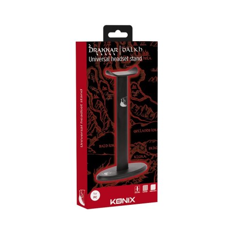 Soporte Headset Konix Drakkar Dalkh Aluminio Color Negro Kon Aur Dk Holder