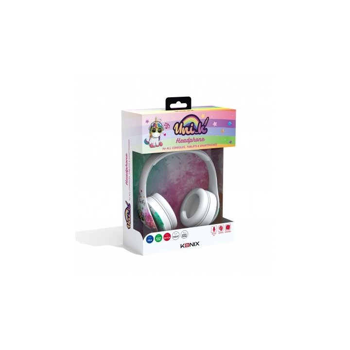 Headset Konix Unik Funky 50mm Neodimio Micro Integrado Cable 1,2m Clavija 3.5mm Kx-gh-unik-funky