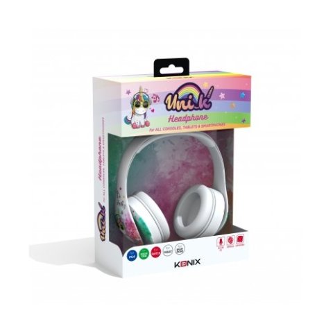 Headset Konix Unik Funky 50mm Neodimio Micro Integrado Cable 1,2m Clavija 3.5mm Kx-gh-unik-funky