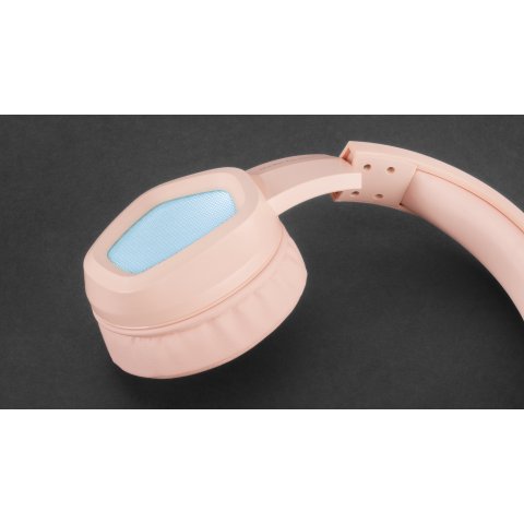 Headset Mars Gaming Mh320 Pink Hi-fi Ultra-bass 3d Jack 3.5mm Iluminacion Rgb Flow (alimentada Por Usb) Micro Con Cancelacion