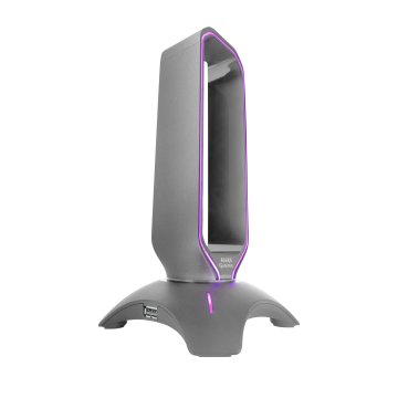 Soporte De Auriculares Con Hub Usb 2x2.0 Mars Gaming Con Iluminacion Rgb Flow Color Negro 2