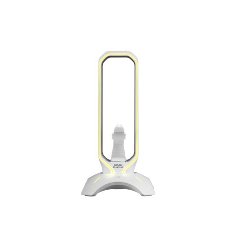 Soporte Mars Gaming Mhhpro White Para Auriculares Con Hub Usb 3.0 2p Y Bungee Pra Mouse Con Iluminacion Rgb