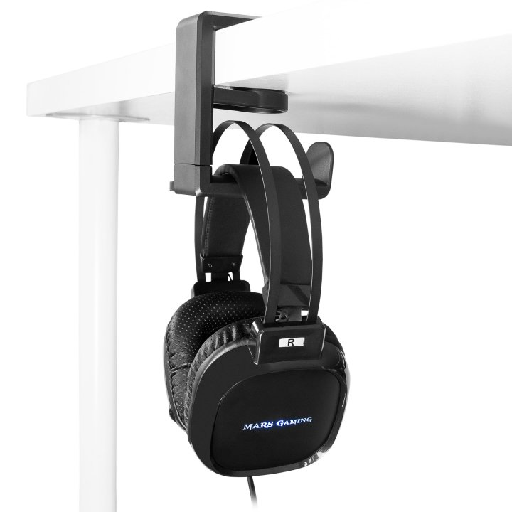 Soporte De Auriculares Mars Gaming Mhh Con Pasador Para Cable Y Rotacion De 360º