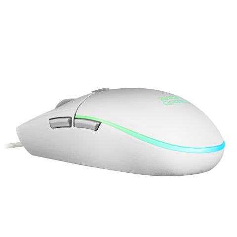 Mouse Mars Gaming Rgb Mmg White 3200dpi 6 Botones Iluminacion Flow Switches Huano
