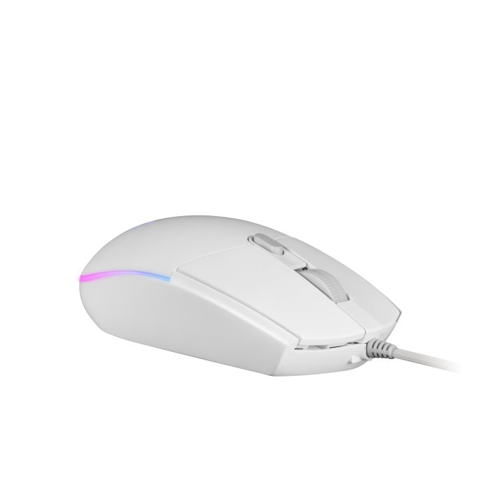 Mouse Mars Gaming Rgb Mmg White 3200dpi 6 Botones Iluminacion Flow Switches Huano