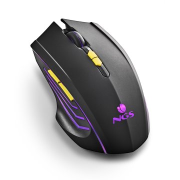 Mouse Ngs Wireless Gmx-200 Receptor 2,4ghz 800-1200-2400-3200 Dpi Bat. 300 Mah Negro 2