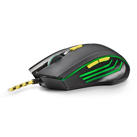Mouse Ngs Gaming Rgb Gmx-123 800 1200 2400 3200 Dpi Efectos Luminosos Usb Color Negro