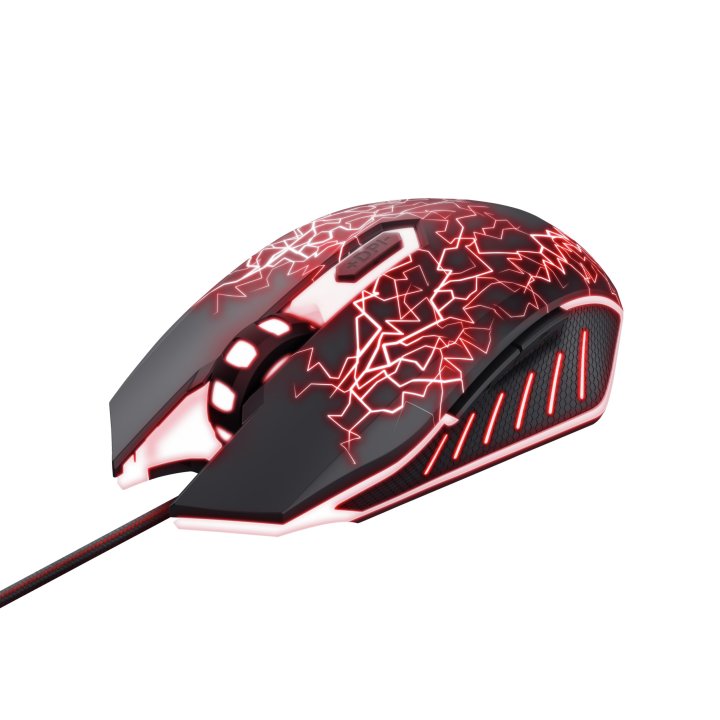 Mouse Trust Gaming Gxt 105x Izza Iluminacion Led 4000 Dpi 6 Botones 24618